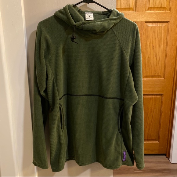 melanzana Sweaters - Melanzana womens large microgrid hoodie thyme